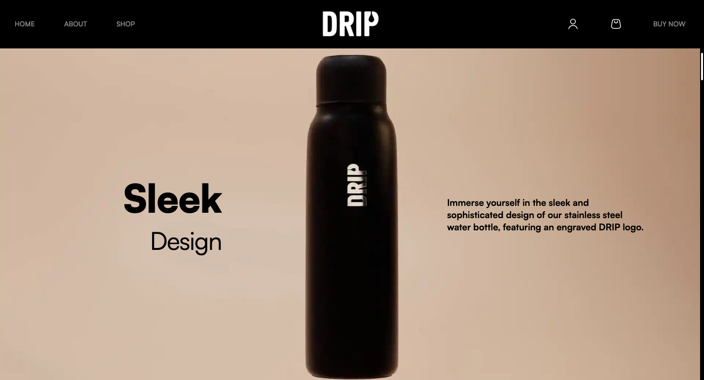 Drip stainless steel smart water bottle product website